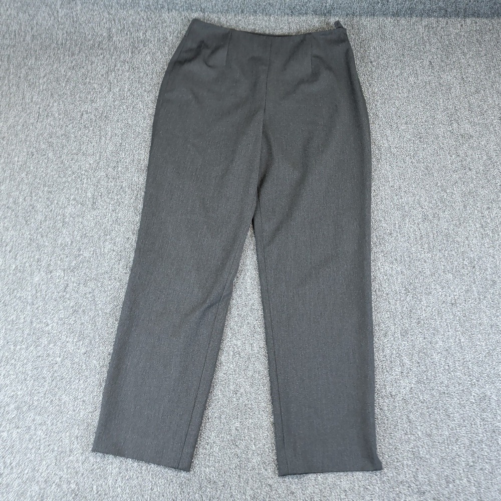 Real Clothes Womens Dress Pants Size 12‎ Gray Polyester Blend Straight High Rise